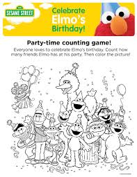 Happy birthday coloring page is an important part of big archive of coloring pages. Birthday Coloring Pages Elmo Birthday Party Elmo Birthday