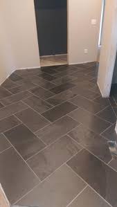 Tiling doesn't have to be. Brazilian Black 12x24 Set On Herringbone Pattern Portland Direct Tile Marble