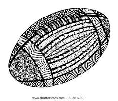 Hand Drawn Rugby Ball Illustration On Black And White Rugby Ball Rugby Tattoo Rugby Drawing
