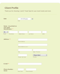 The tourist profile will assist the agent to set up a tour according to the requirements of the customer and in so doing ensure customer satisfaction. Client Profile Form Template Jotform