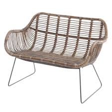 The soa rattan bench is a brilliant illustration of the natural trend and adds a vintage touch that's very in vogue. Toba Natural Rattan Bench