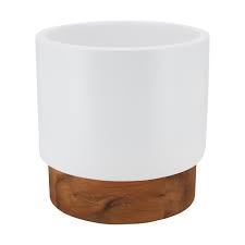 White Planter With Timber Base Kmart Lovely indoor plant stands kmart made easy.