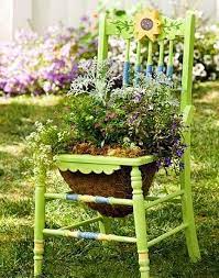 If you have a wooden chair that is gathering dust somewhere, then you can use it as decor for your garden. Disconcerting Repurposed Garden Decor Ideas Diy Ideas