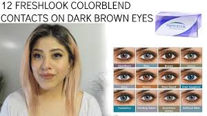 12 Freshlook Contacts On Dark Brown Eyes