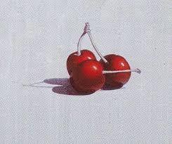Lukisan Pensil Menggambar Buah Ceri Dengan Pensil Warna Pensil Warna Lukisan Gambar