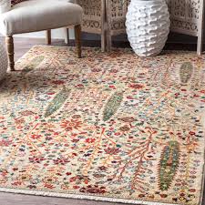 Nuloom Olive Southwestern Tribal Floral Vines Fringe Area Rug Living Room Carpet Rugs On Carpet Rugs
