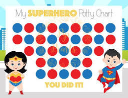 Printable Superheo Potty Training Chart Instant Download