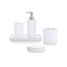 37.338 l x 13.208h x26.162w(centimeters) package weight : White Ceramic Bathroom Accessories Bed Bath Beyond