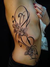 Orchid flower temporary tattoo beautiful and realistic orchid flower tattoo. Amazing Tribal Orchid Tattoo Ideas