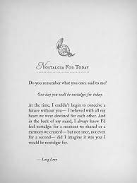 Nostalgia Nostalgia Quotes Lang Leav Poems Lang Leav Quotes