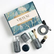 Maybe you would like to learn more about one of these? Buy Virtune Premium Navy Blue Bathroom Accessories Set Blue Bathroom Set Blue Bathroom Decor Accesorios Para Banos New Apartment Essentials Blue Toothbrush Holder And Soap Dispenser Online In Indonesia B088pyd4c6