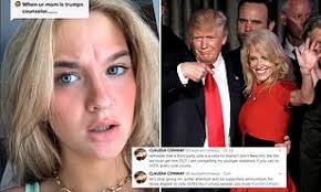 Stefani reynolds/cnp/bloomberg via getty images. Kellyanne Conway S Daughter Claudia 15 Returns To Twitter And Trolls Her Mom S Boss Daily Mail Online