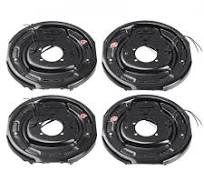 Conjunto de freno de remolque eléctrico VEVOR, 12" x 2", kit de frenos  eléctricos autoajustables de 2 pares para eje de 7000 lb, montaje de 5 ...