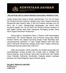 Tun dr mahathir mohamad berkata, beliau sudah mengenal pasti individu bagi menggantikan md raus, namun. Tengku Maimun Dilantik Ketua Hakim Negara