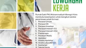 Lowongan kerja toserba baru wonogirilowongan kerja terbaru di wonogiri. Lowongan Pekerjaan Rumah Sakit Pku Muhammadiyah Wonogiri Berbagai Posisi Kerja Loker Swasta