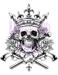 Skull And Roses Coloring Page Digital Download In 2020 Coloring Pages Skulls And Roses Skull Stencil