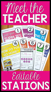 Love These Stations For Meet The Teacher Night Print And Go Or Design Your Own Perfect For An Organi Meet The Teacher Parents As Teachers School Open House