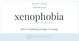 Word Of The Day Xenophobia In 2020 Word Of The Day Unusual Words Words
