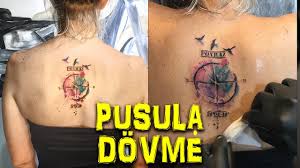 Cute little watercolor yorkie yorkshire terrier temporary tattoos. Compass Watercolor Tattoo Pusula Suluboya Dovmesi Tattoo B A C H Tattoo Coffee Studio Youtube
