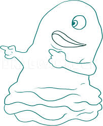 Monster university sully waving colouring pages for kids. How To Draw Bob From Monsters Vs Aliens Coloring Page Trace Drawing