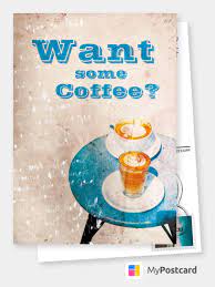 Einladungskarte Want Some Coffee Einladung Einladungskarten Einladungskarten Einladungen Postkarten