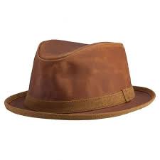 Head N Home Soho Crushable Leather Trilby Fedora Hat Leather Fedoras American Hat Makers Hats For Men Leather
