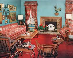 Early American 1950 S Living Room Lots Of Hard Rock Maple 1940s Home Decor Early American Decorating Bedroom Vintage