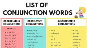 A) they know whether he will go. Full List Of Conjunctions In English Conjunction Words 7esl