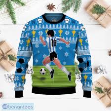 The Golden Boy Maradona Ugly Christmas Sweater Gift For Fans - Banantees