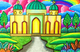 Gambar mewarnai masjid kreasi warna. 5 Tips Mewarnai Gambar Masjid Hasil Bagus Download Gambar
