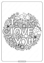 As god cannot be anywhere so he created his best that is mom. Printable I Love You Pdf Coloring Page