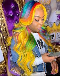 Multi Color Weave Hairstyles With Color Full Lace Wigs For Black Women Hairstyle Gallery Multicolored Hair Mermaid Hair Color