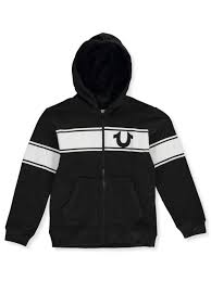 true religion boys lined block full zip hoodie