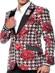 Men's sport coat classic fit 2 button stretch blazer suit jacket. Fashion Unique Brand Men S Sport Coat Hounds Flower Floral