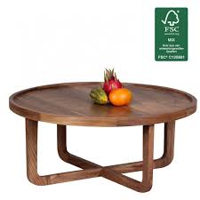 Finebuy Massivholz Akazie Couchtisch Rund 85 Cm Wohnzimmertisch Tisch Neu Couchtisch Massivholz Wohnzimmertische Couchtisch