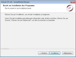 On my pc (windows vista), the installshield wizard automatically switches to german and i have no option to revert back to english! Virtual Cd V10