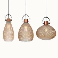 Single Light Pendant Lighting Nordic Style Lattice Glass Hanging Light For Bar Living Room Beautifulhalo Com