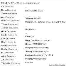 Engrish Korean Pop Stars Kpop Idol