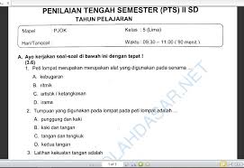 Check spelling or type a new query. Soal Uts Atau Pts Mapel Pjok Kelas 5 Semester 2 Sekolahdasar Net