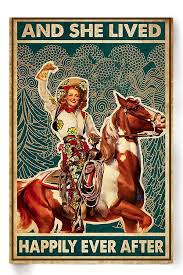 Maybe you would like to learn more about one of these? Horse Rider Lived Happily Ever After Vintage Quote Gift For Cowgirl Riding Horse Poster From Aeticon Trending Designs Store Aeticon