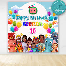 See more ideas about birthday, 1st birthday party themes, birthday party. Printable African American Cocomelon Backdrop Digital File Diy Bobotemp