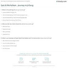 Quiz Worksheet Journey To Jo Burg Study Com