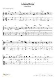 Aglama Bebek Nota Tab Gitaregitim Net 2020 Notalara Dokulmus Muzik Muzik Bebek