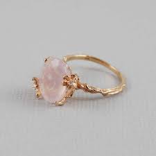 Pink Gold Oval Rose Quartz Ring Gemstone Ring Tooriginal Tooriginal Jewelry On Artfire Rose Quartz Ring Black Hills Gold Jewelry Quartz Ring
