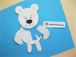 Eisbar Basteln Aus Papier Anleitung Und Vorlage Fur Den Kindergerten Und Die Schule Basteln Mit Papier Basteln Basteln Mit Kindern Winter