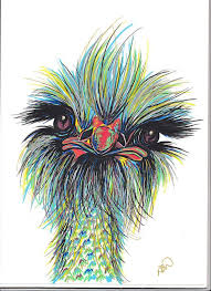 Ostrich Art Print Etsy Art Prints Animal Portraits Art Chinese Art Painting