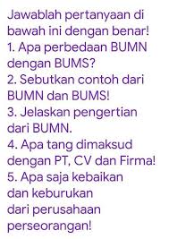 Bumn adalah badan usaha yang seluruh atau sebagian besar modalnya dimiliki oleh negara melalui penyertaan secara langsung yang berasal dari kekayaan negara yang dipisahkan. Bumn Adalah Brainly