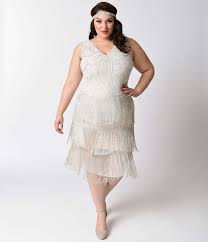 1920s Plus Size Dresses Gatsby Dresses Flapper Costumes Unique Vintage Pl Plus Size Flapper Dress Vintage Inspired Wedding Gown Vintage Style Wedding Dresses