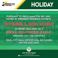 Pursuant To Proclamation No 845 Signed The City Of Sto Tomas Batangas Facebook
