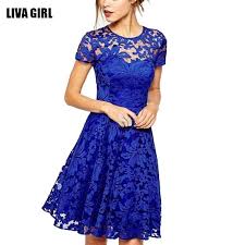 Lunghezza appena sopra al ginocchio, interamente foderato, con maniche corte leggermente a campanella non. Donne Floreale Abiti Di Pizzo Manica Corta Partito Casual Colore Blu Rosso Nero Mini Vestito Lace Dress Mini Dressfloral Lace Dress Aliexpress